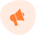 Marketing Icon Orange Blob